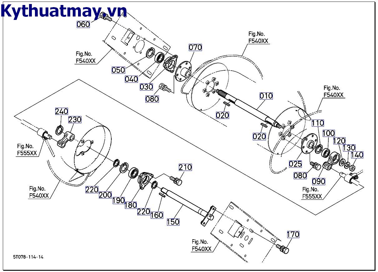 Trục trống máy khoan